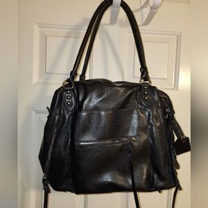 Inspired Large Look Elegant Black Tote Vegan